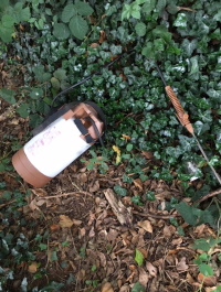 fly tipping at Aston Bridge - old cannister