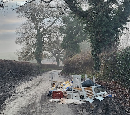 dumped rubbish