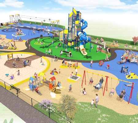 Visualisation of new park layout