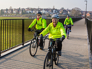 Cycling on the new Two Waters Meet Cycle Path (Baswich to Tixall Road)