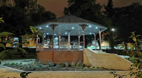 Bandstand at night