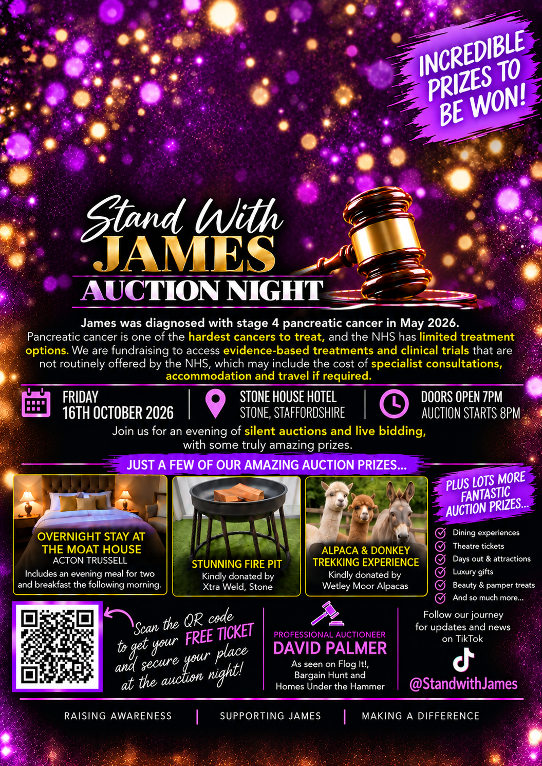 Stand With James - The Big Auction Night Poster